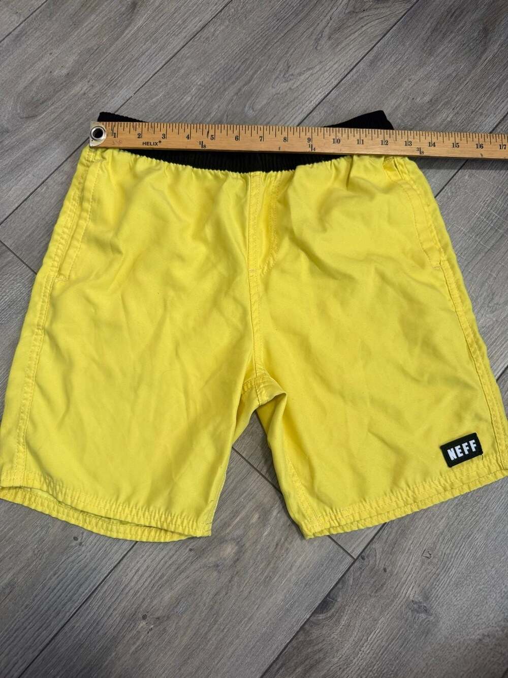 Neff Yellow Elastic Waist Swim Trunks